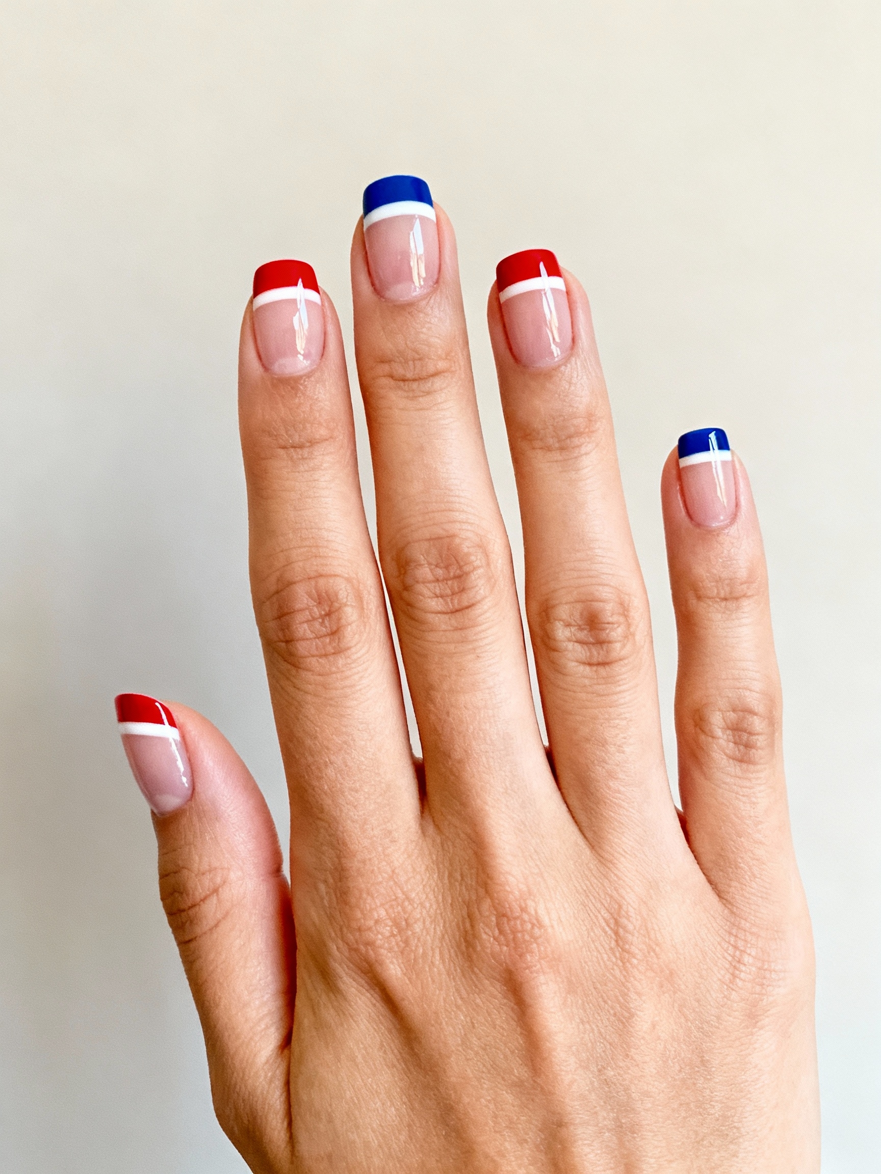 patriotic chic french manicure