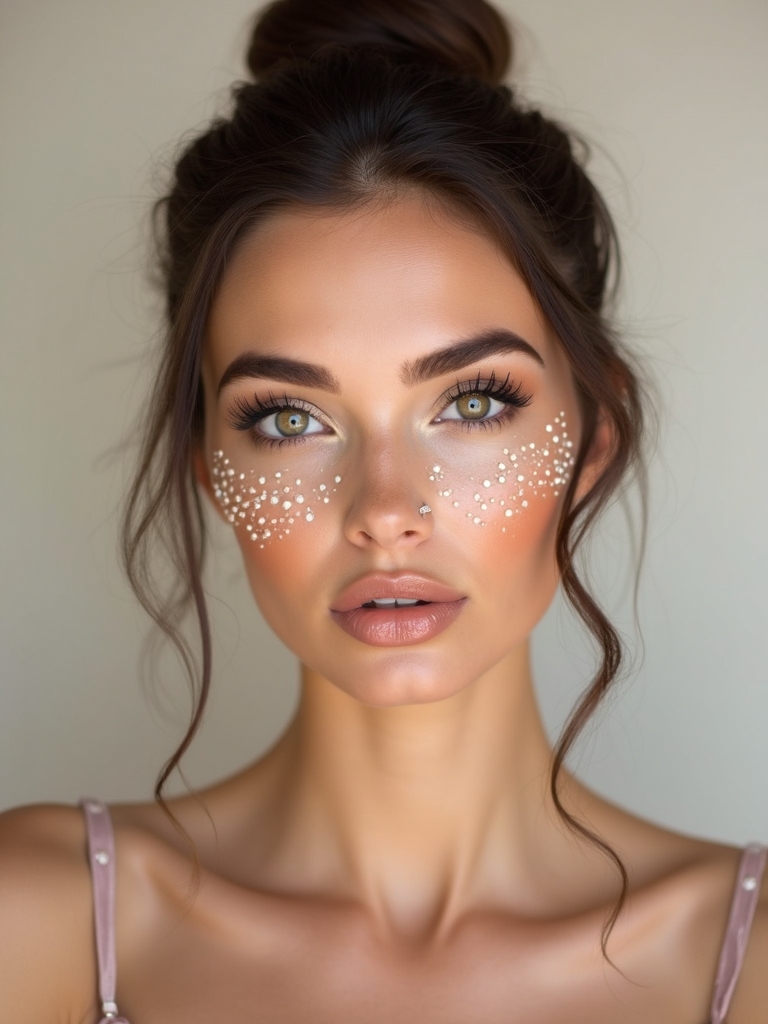 pearled dewy doe eye accents