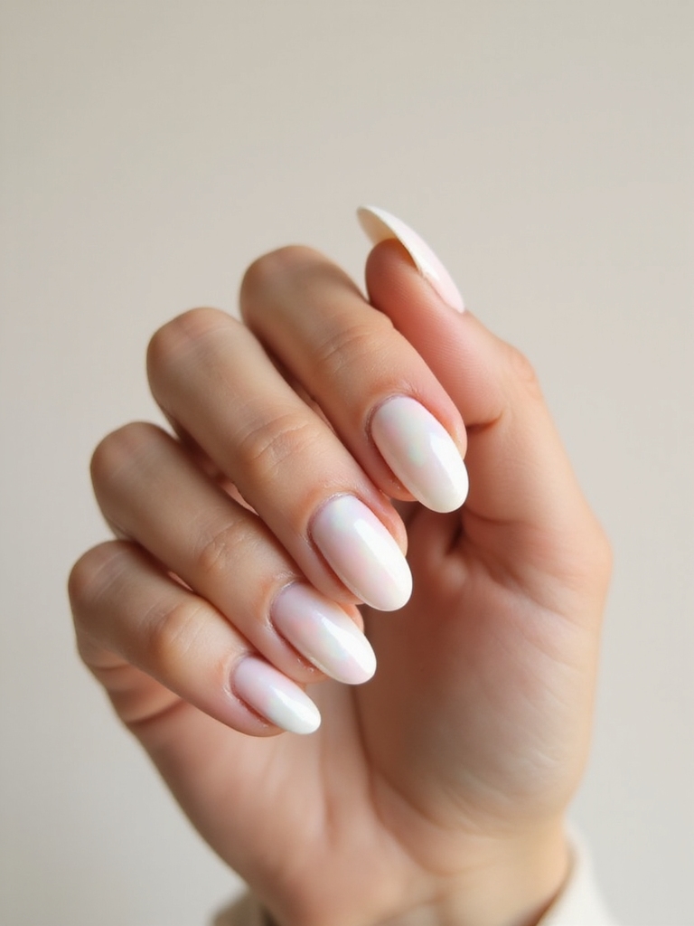 pearlescent diffused milky shimmer