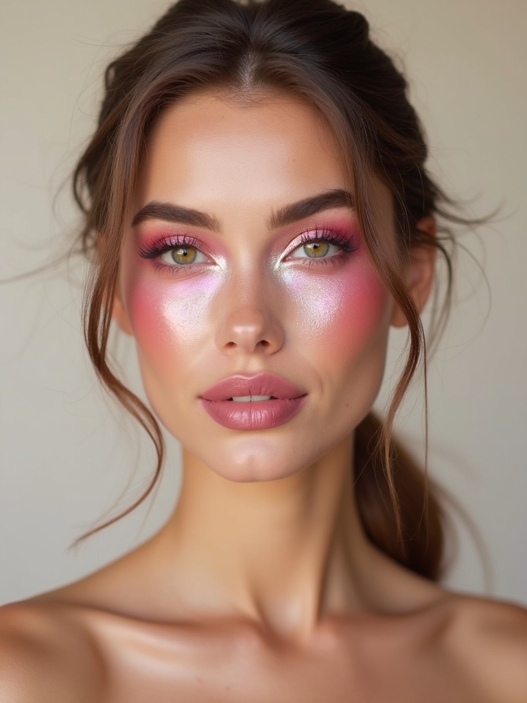 pearly pink chrome glow