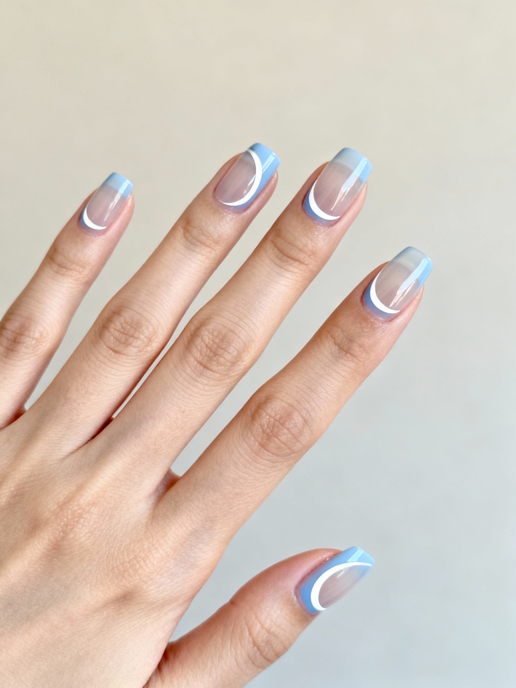 periwinkle airy negative space nails