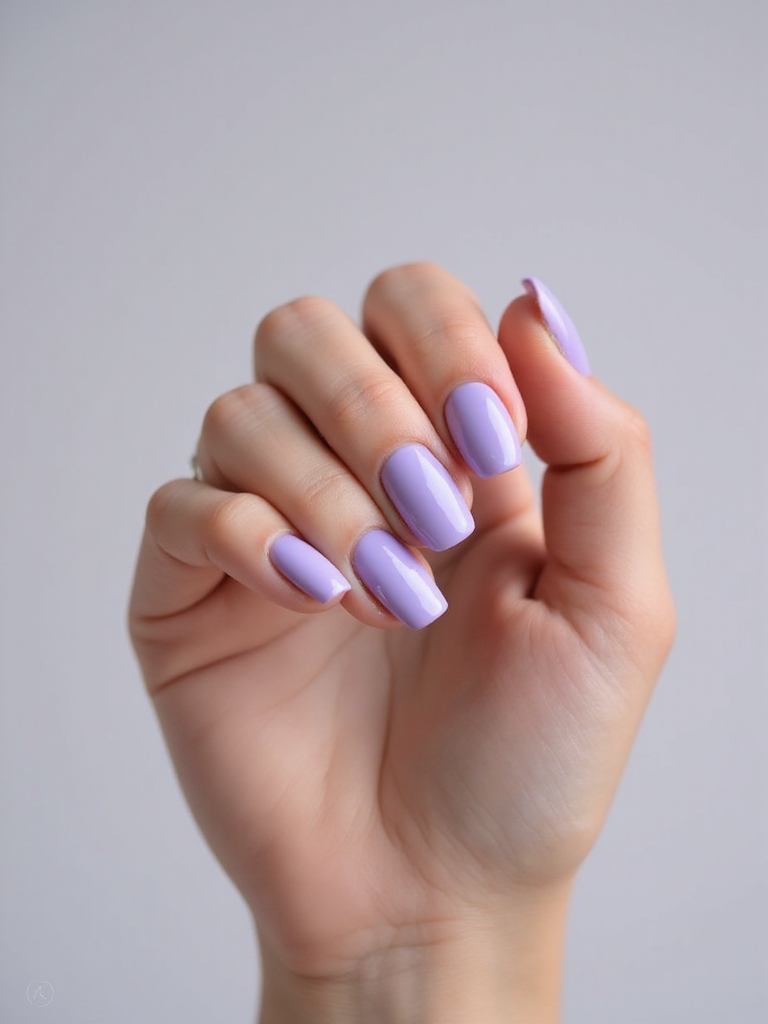 periwinkle gradient skittle manicure