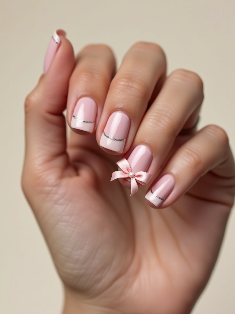 petite satin bow accents