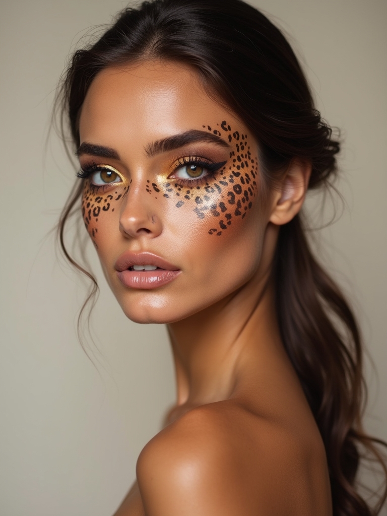 playful leopard print makeup looks