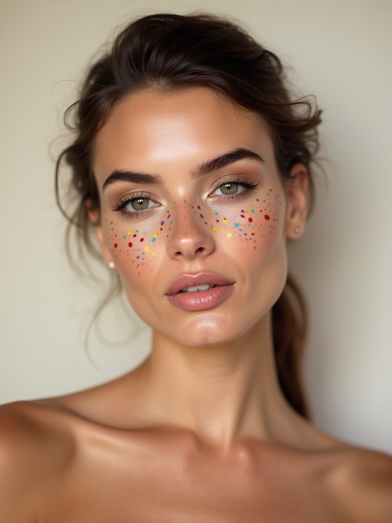 playful pastel freckle constellation