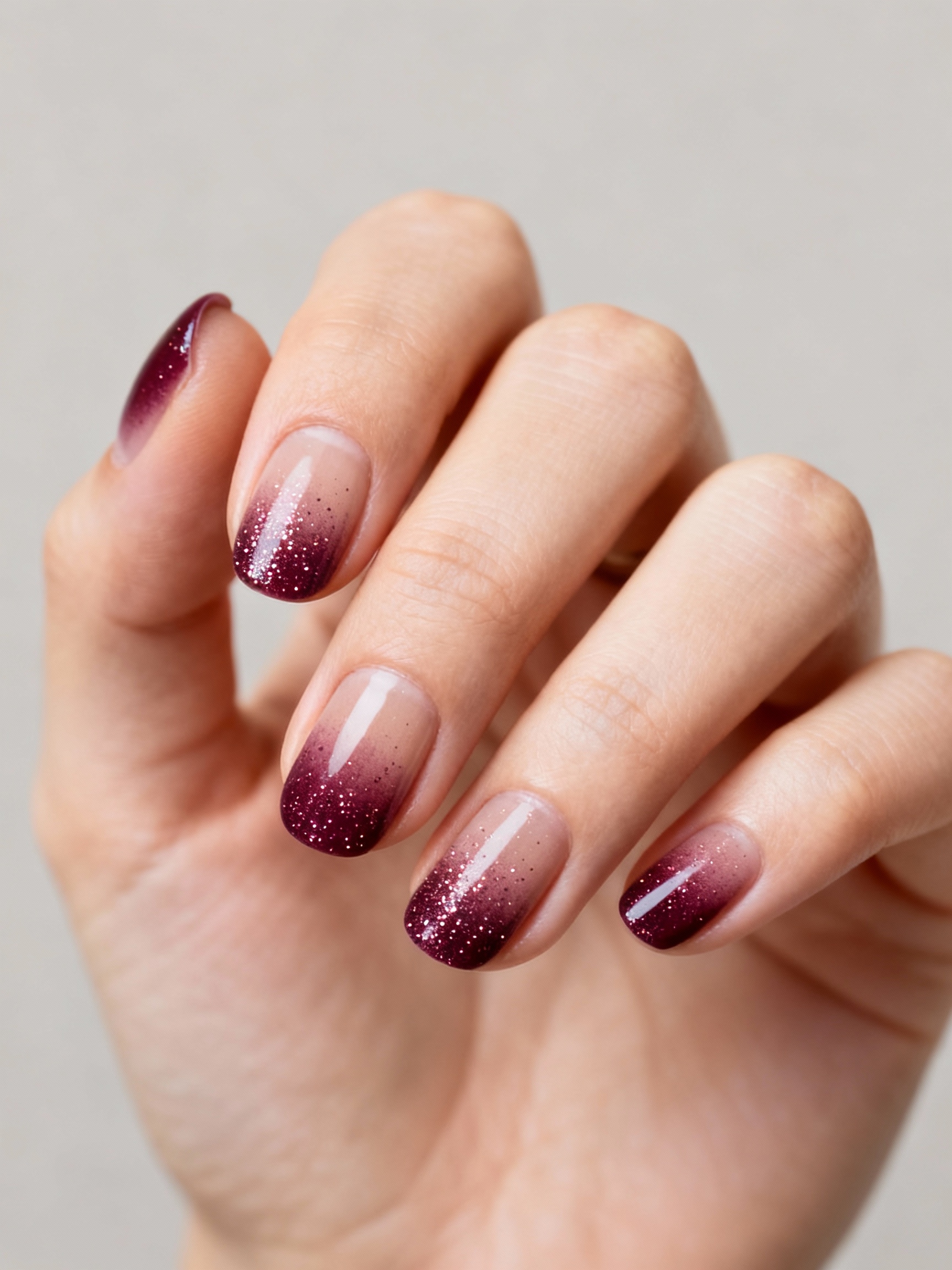 plum micro glitter gradient glamour