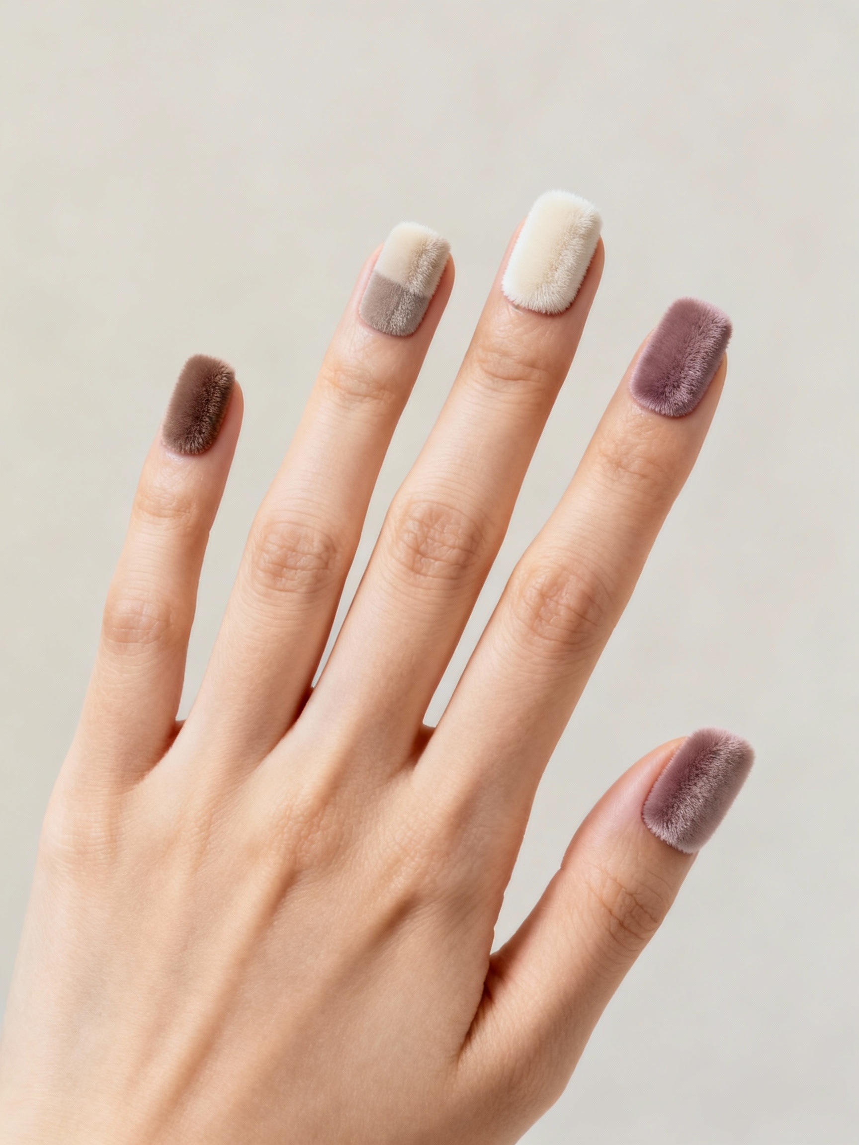 plush velvet flocked manicure
