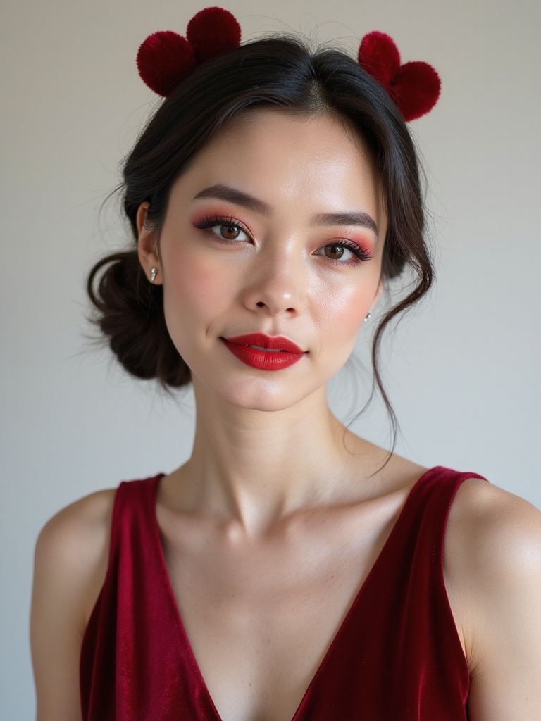 porcelain skin crimson lips