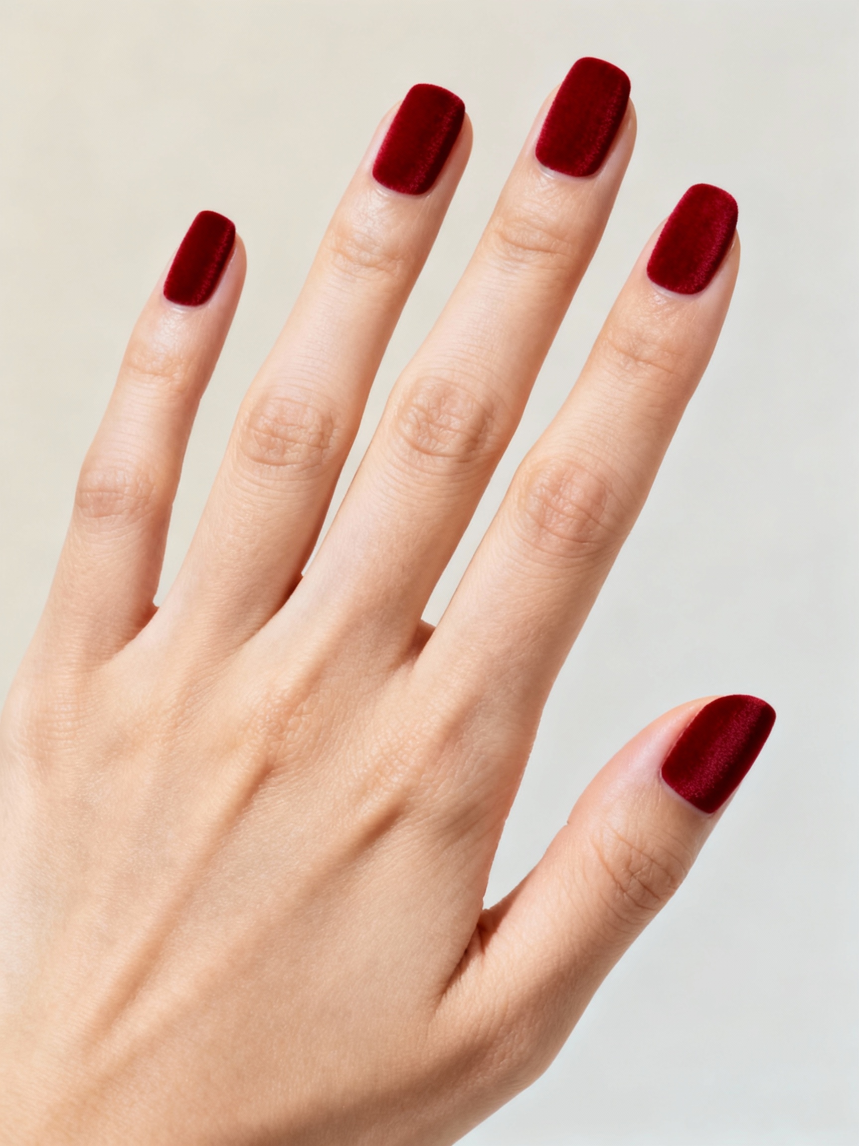 powdered plush velvet crimson