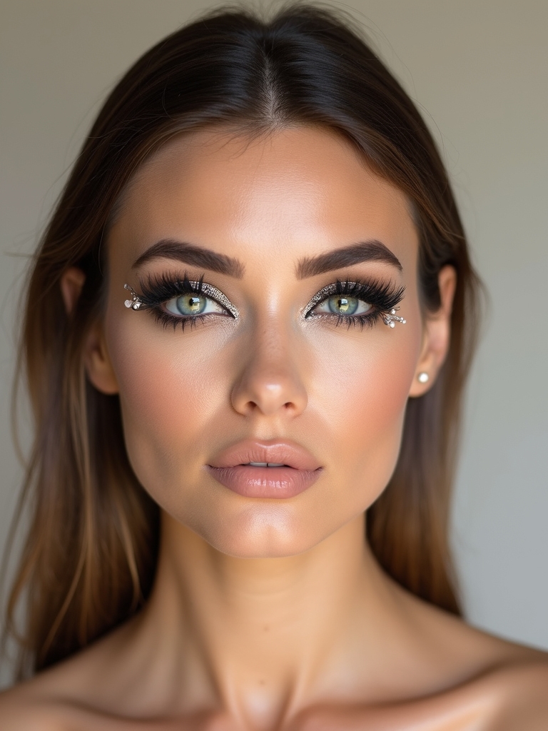 precision jeweled cat eye flick