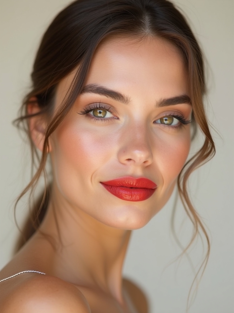 punchy cool strawberry red lip