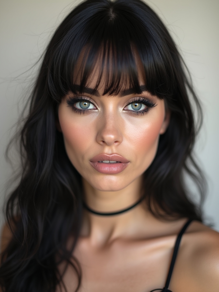 quiet stone toned tightlined gaze