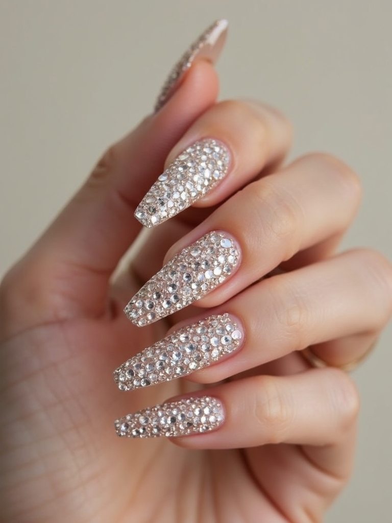 rhinestone clustered ring fingercascade