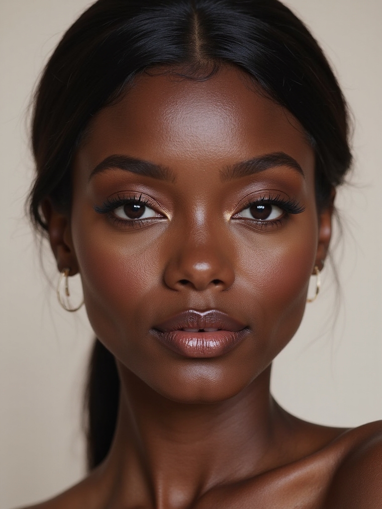 rose gold glow with mauve brown
