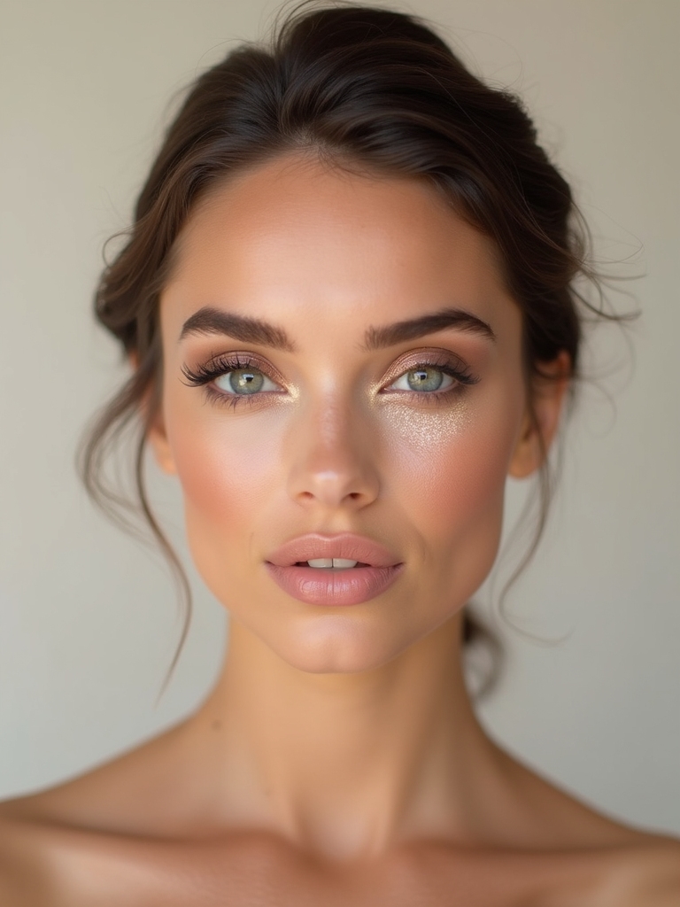 rosegold halo with lashes