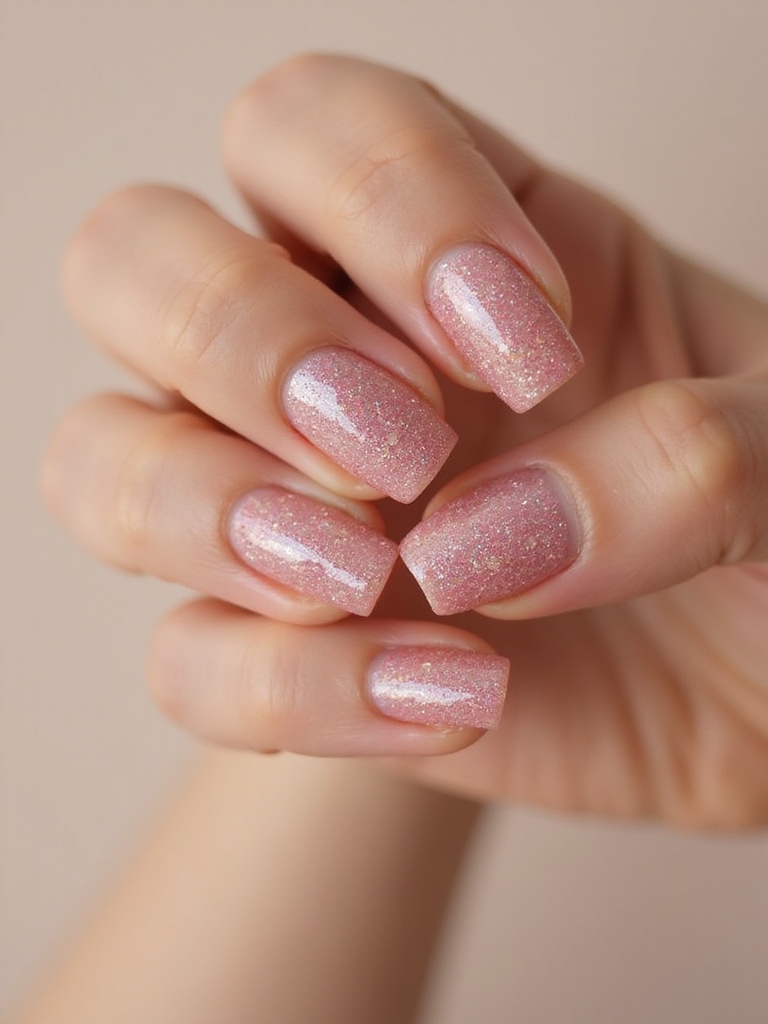 rosy glitter nails versatile