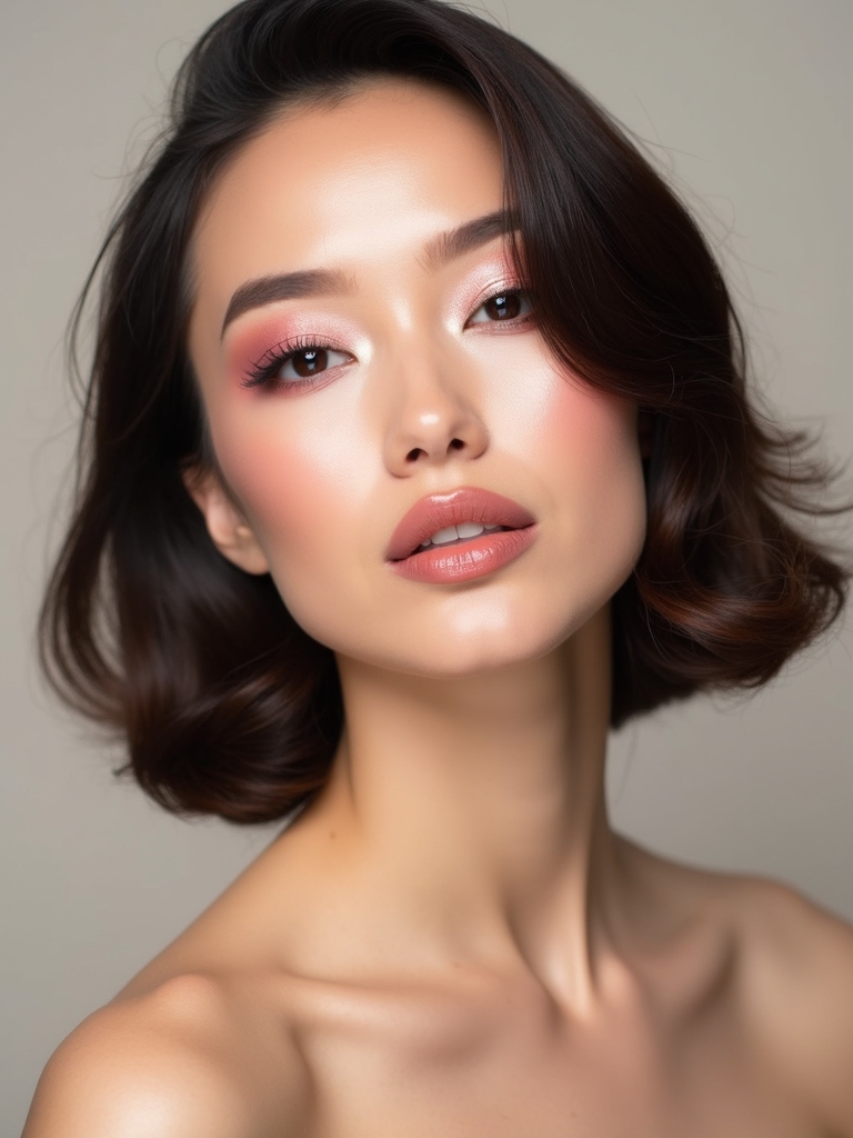 rosy monochrome blush to lip harmony