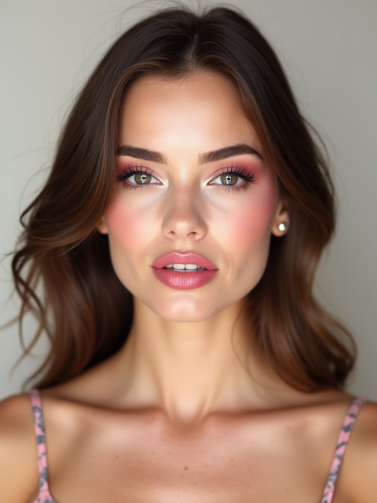 rosy unified dewy cream look