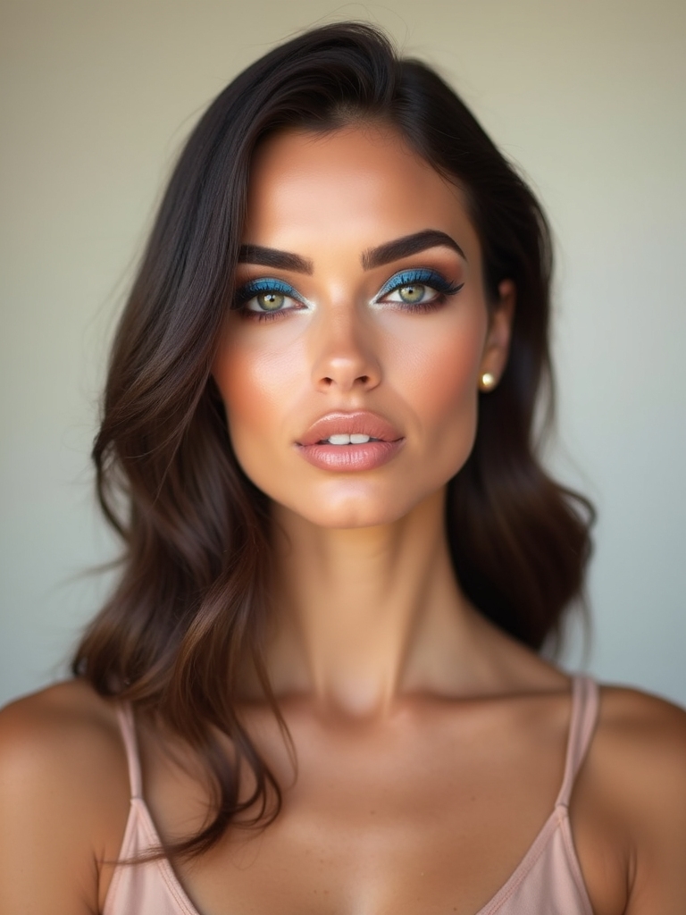 sapphire and earthy brown balance