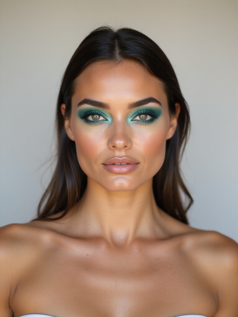 sapphire to seafoam dewy gradient