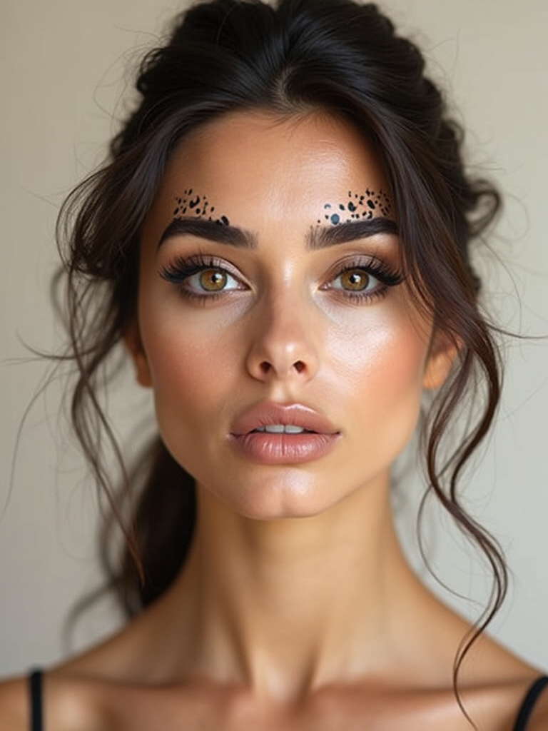 sharp cat eye with spots