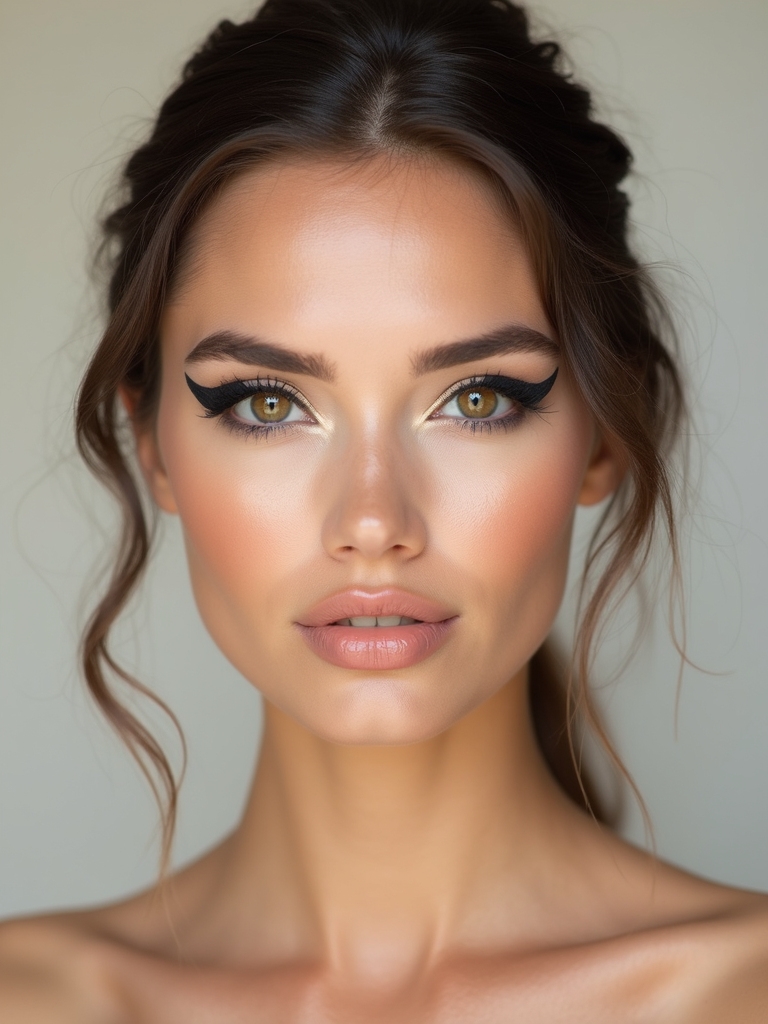 sharp jet black winged liner