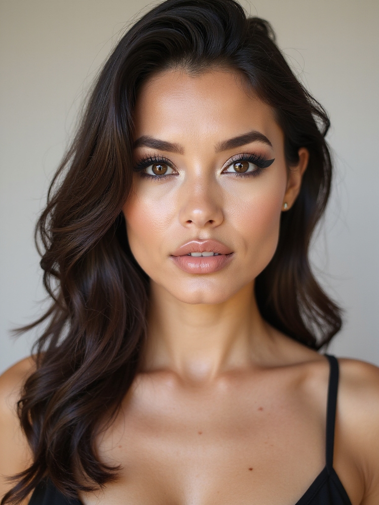 sharp lifted bat wing liner