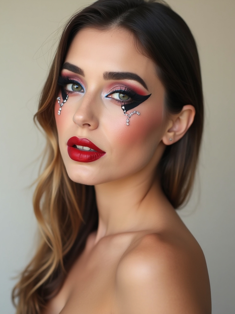 sharp winged liner sparkle