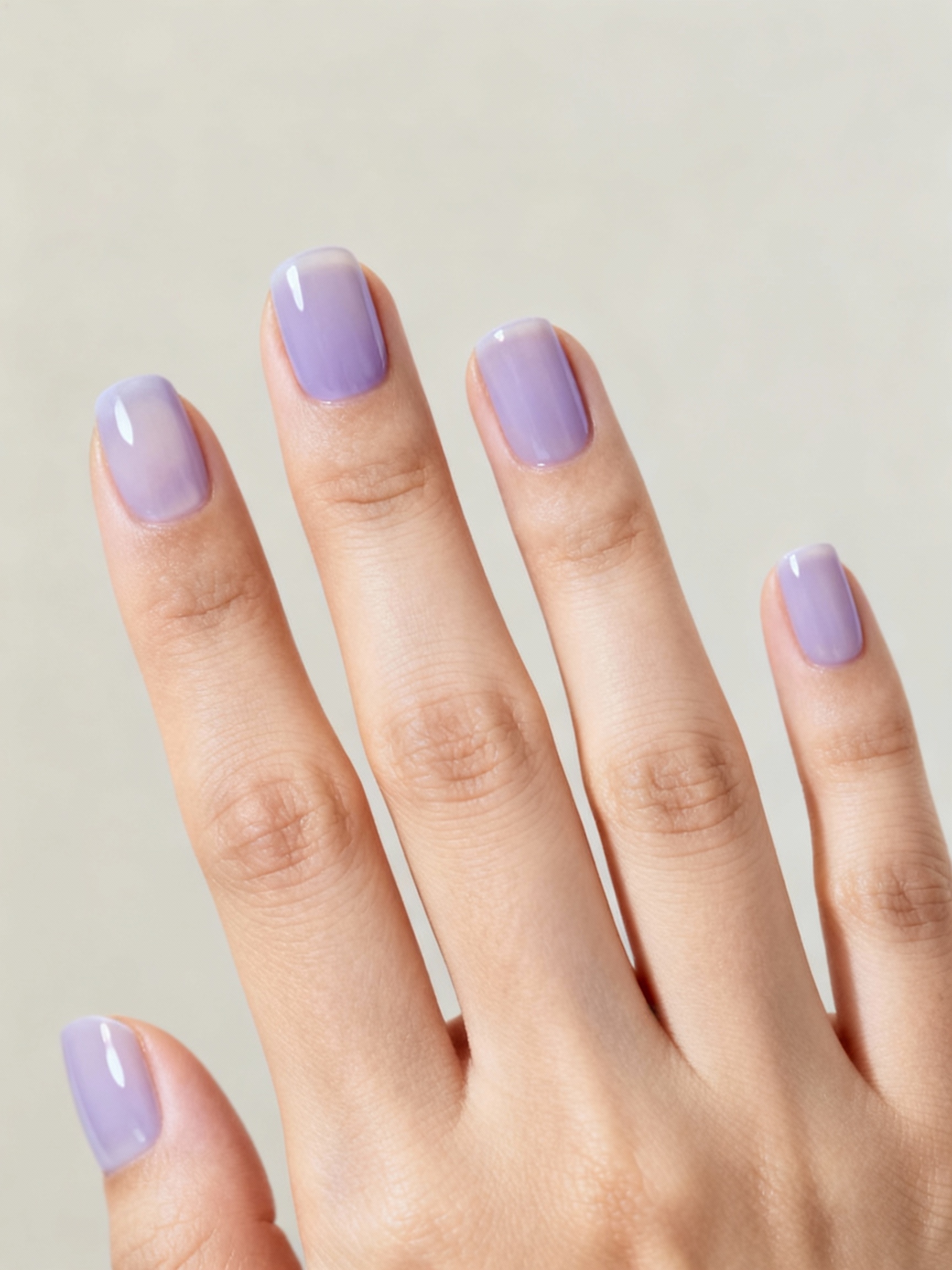 sheer airy lavender nails