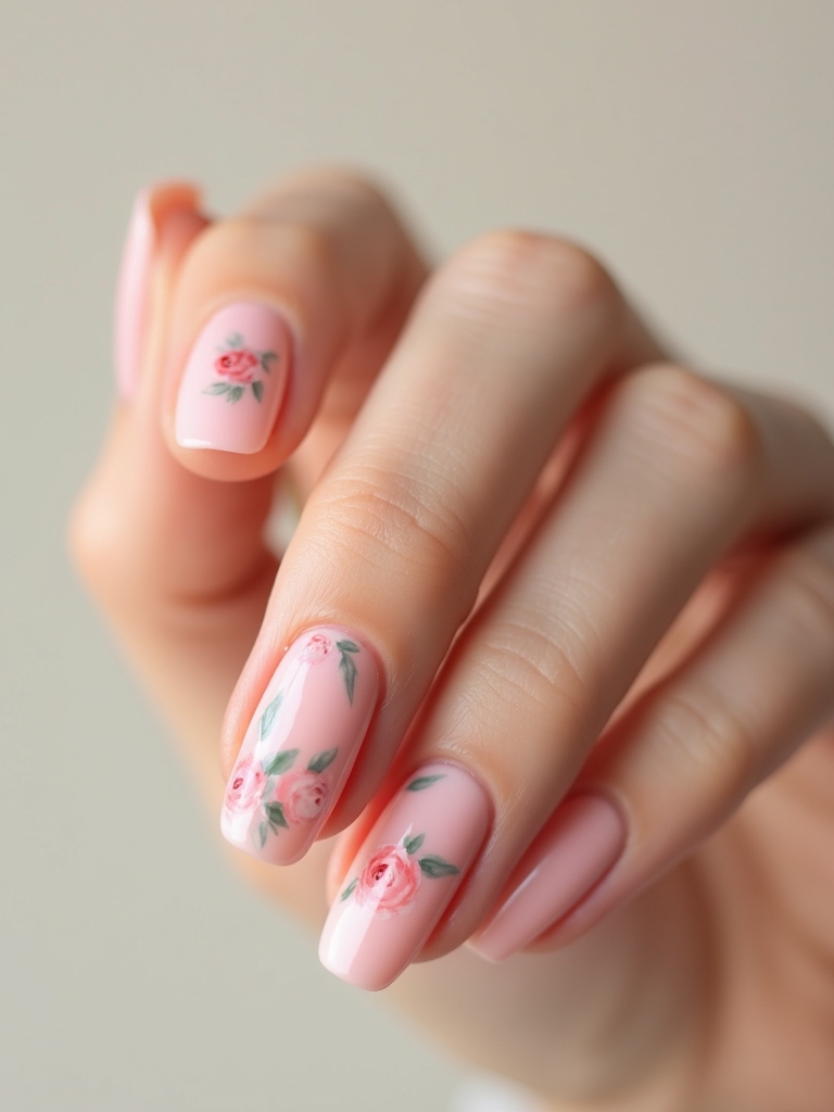 sheer blush rosebud nailcraft