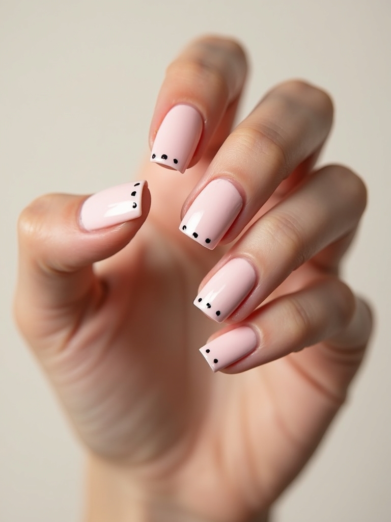 sheer blush scattered dots