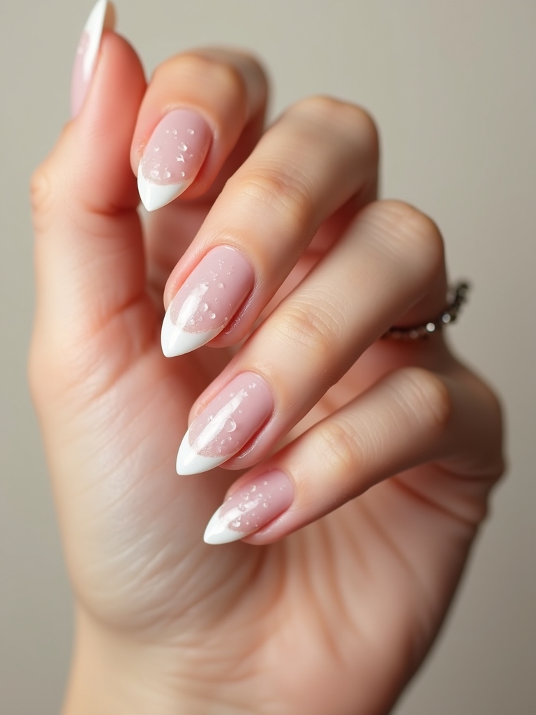 sheer dewdrop glossy nails