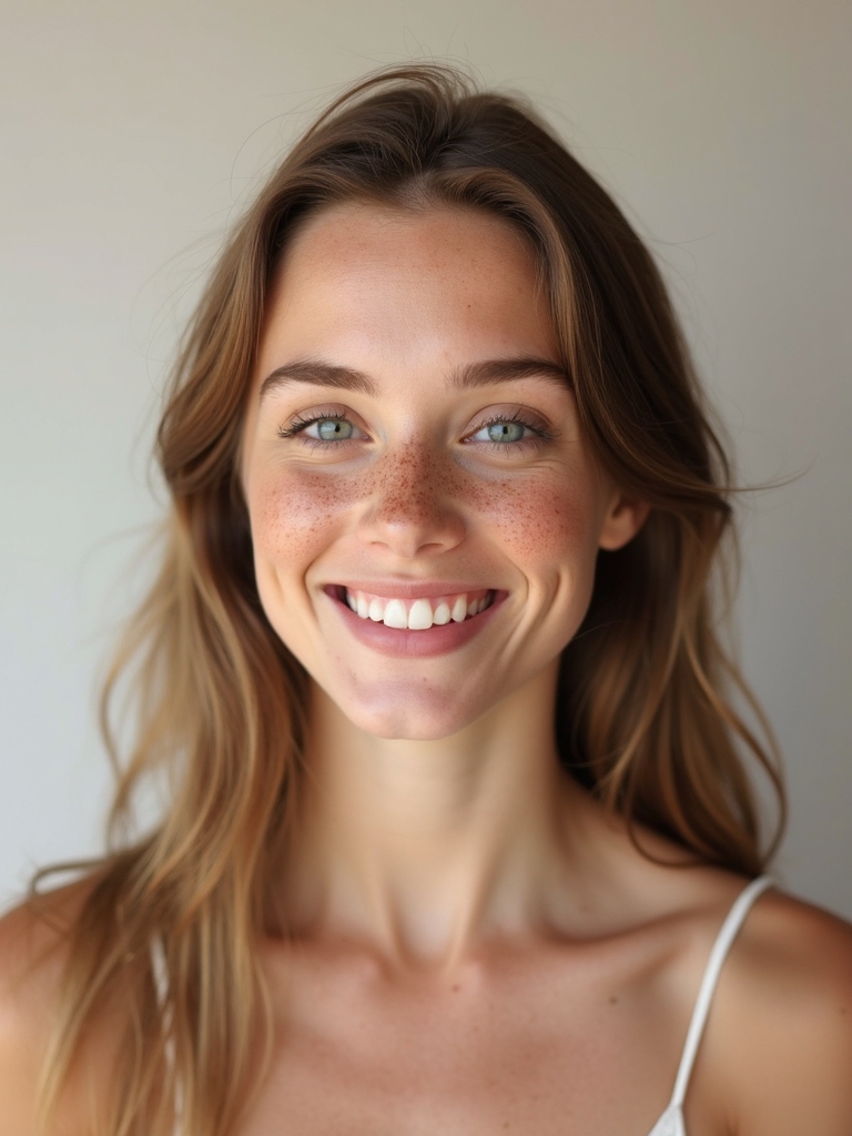 sheer dewy freckle forward makeup