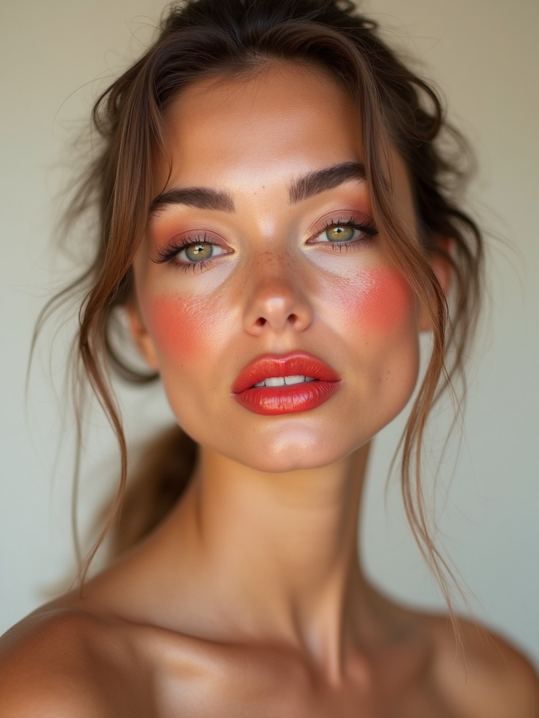 sheer dewy freckled glow