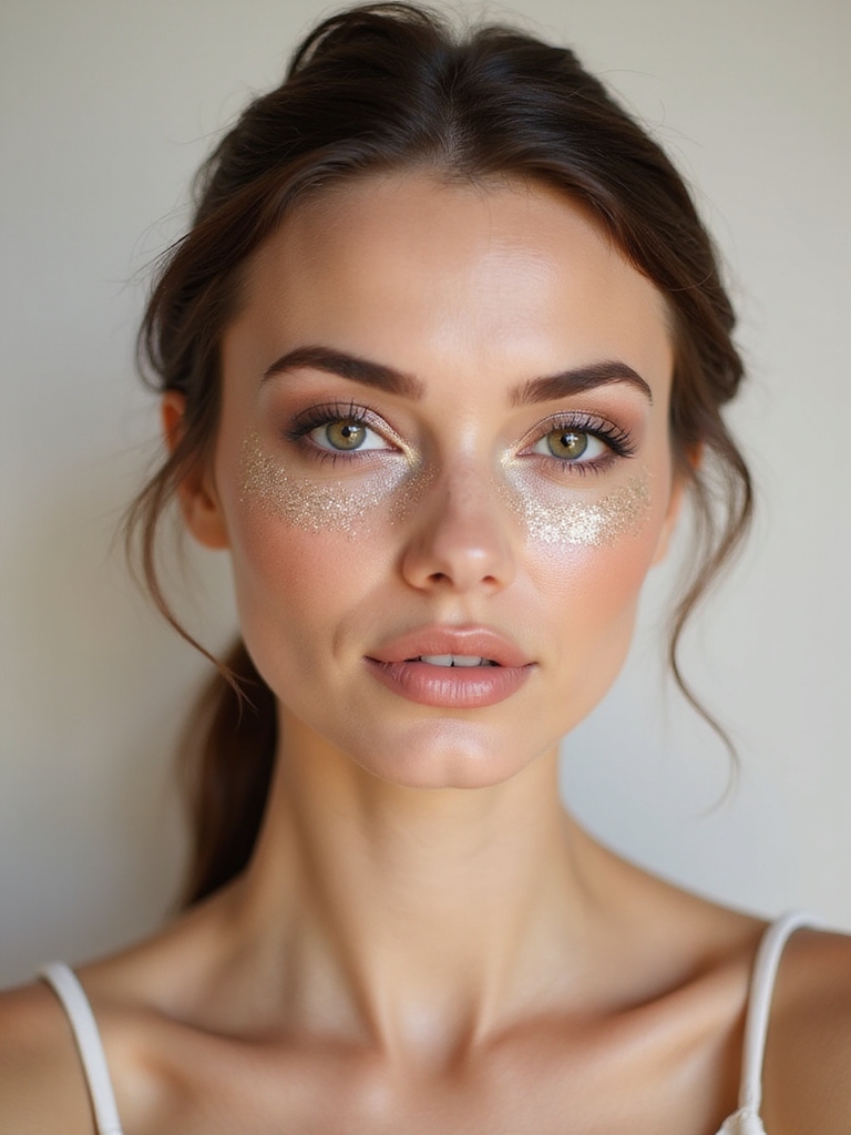 sheer fingertip glittered lid pop