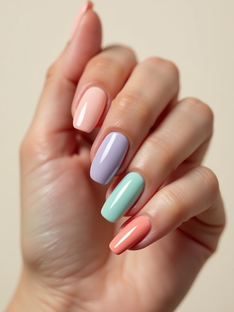 sheer glazed translucent candy nails