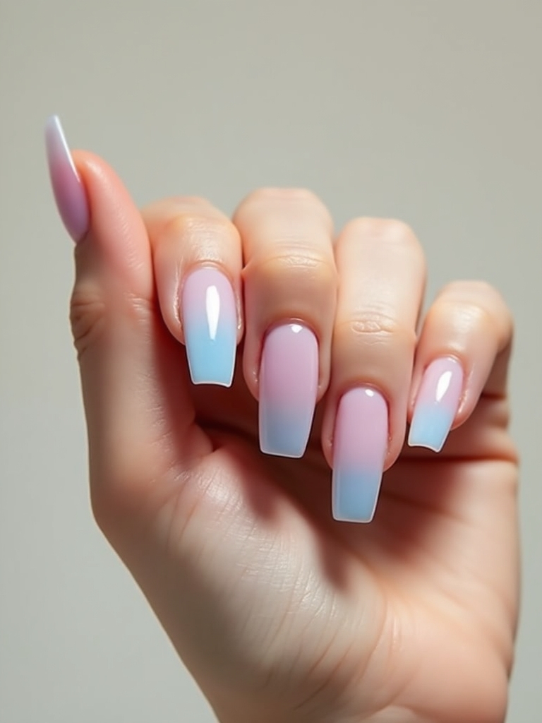 sheer glossy candy toned coffin