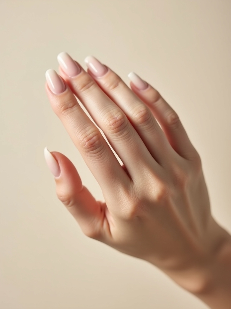 sheer glossy milky beige