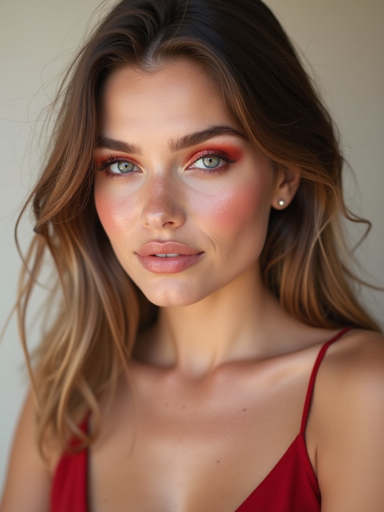 sheer glossy strawberry eye lids