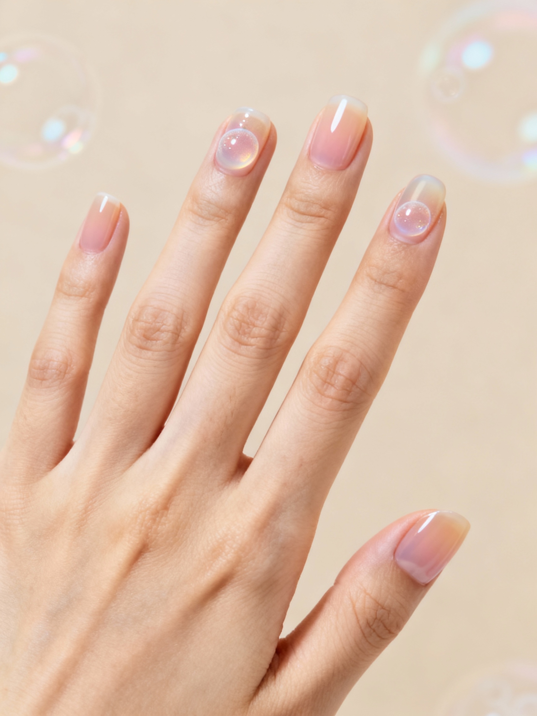 sheer glossy warm nude
