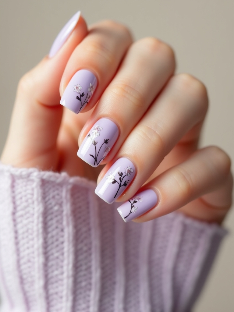sheer lavender meadow french tip