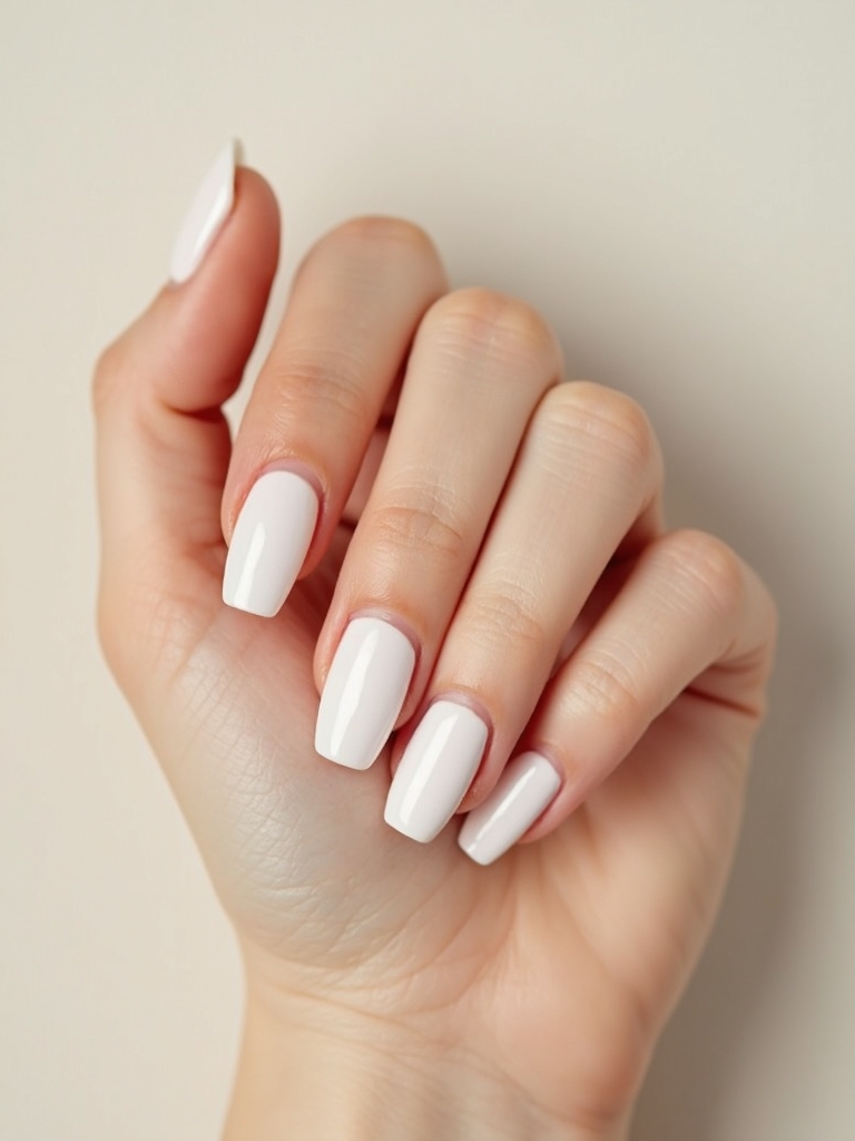 sheer milky jelly manicure