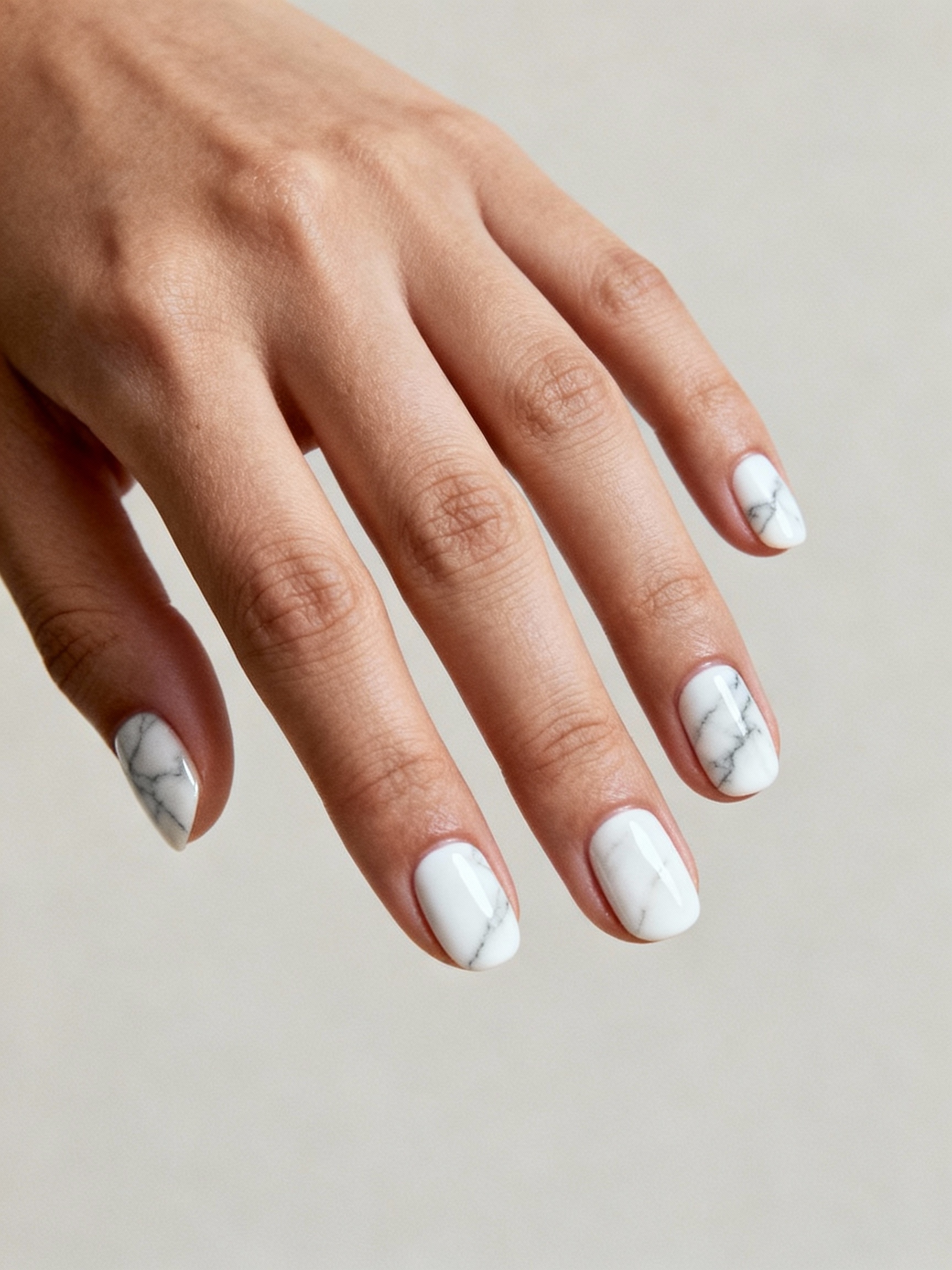 sheer milky marble veining