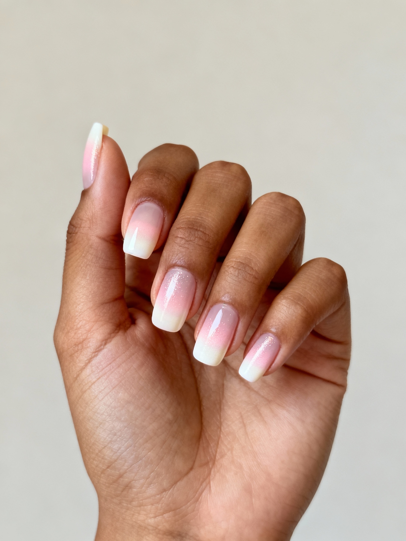 sheer milky marshmallow ombr