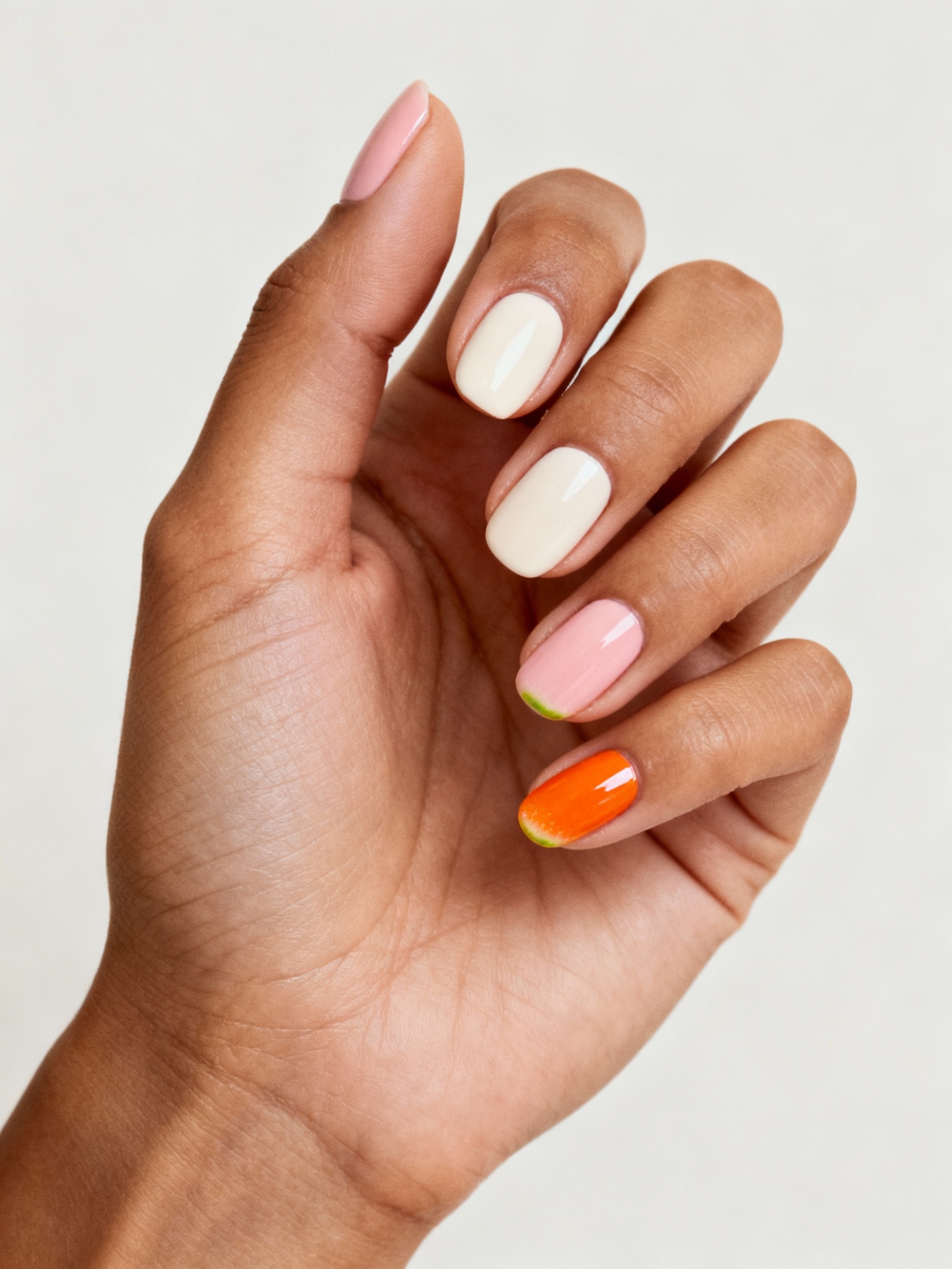 sheer nude with citrus