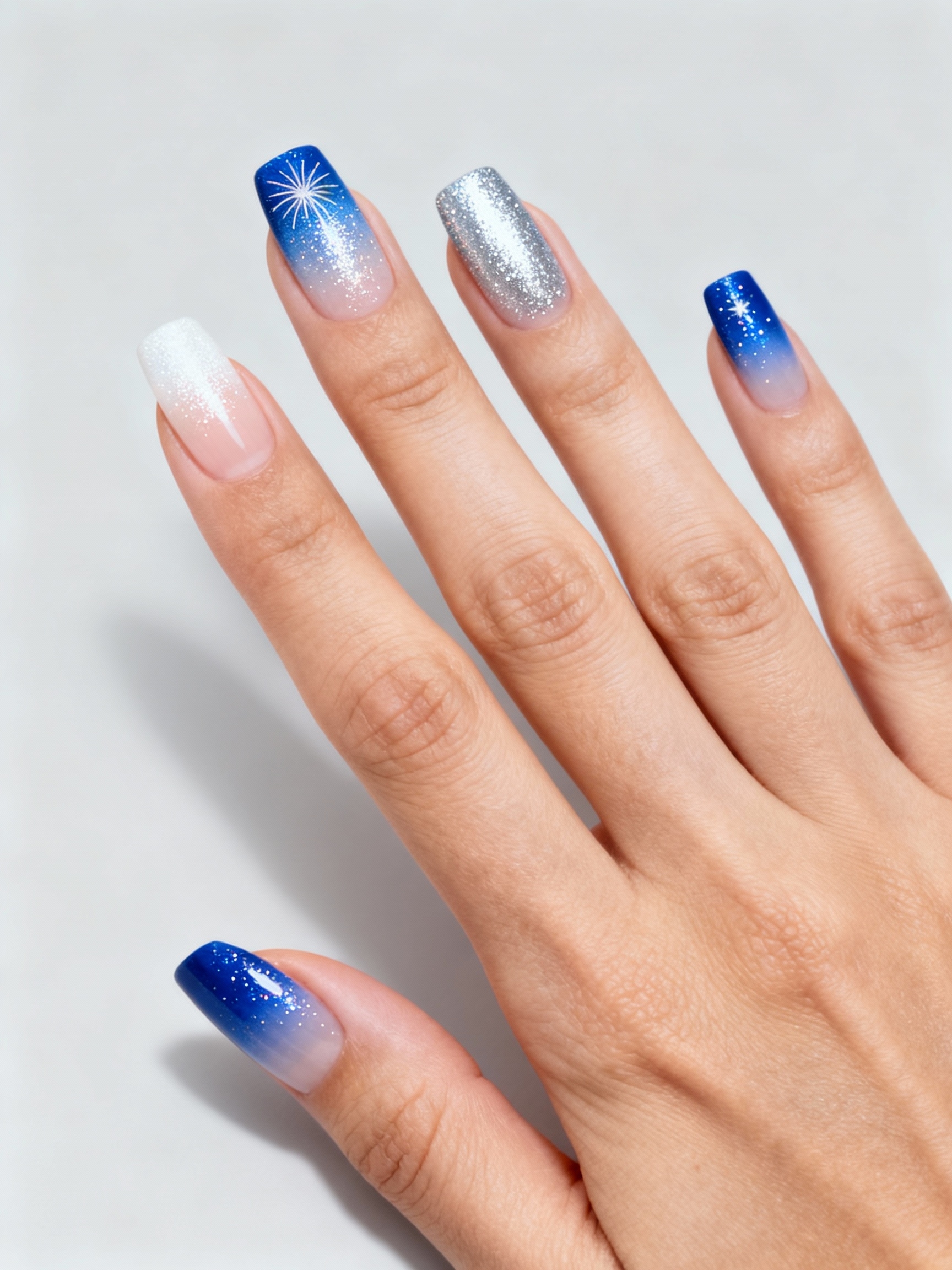 sheer ombre red white blue