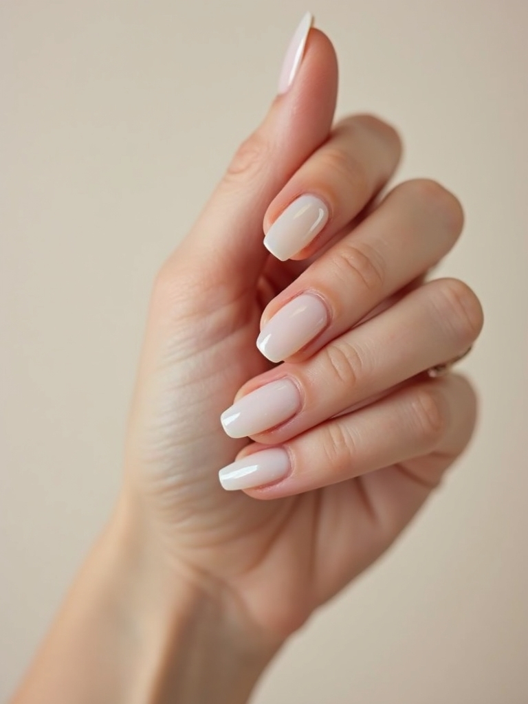 sheer opalescent milky veil