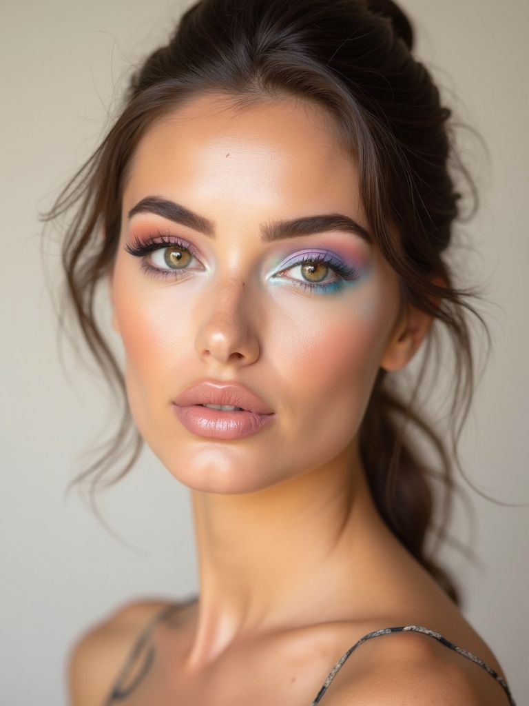 sheer pastel watercolor lids