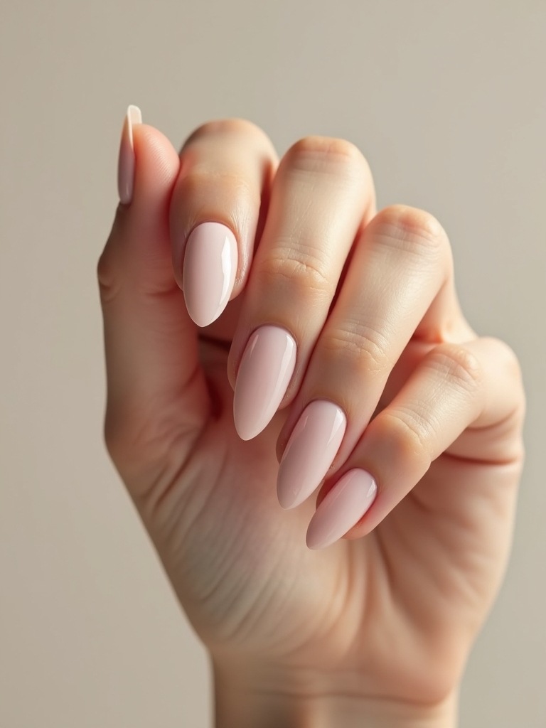 sheer pearlescent glazed gloss nails