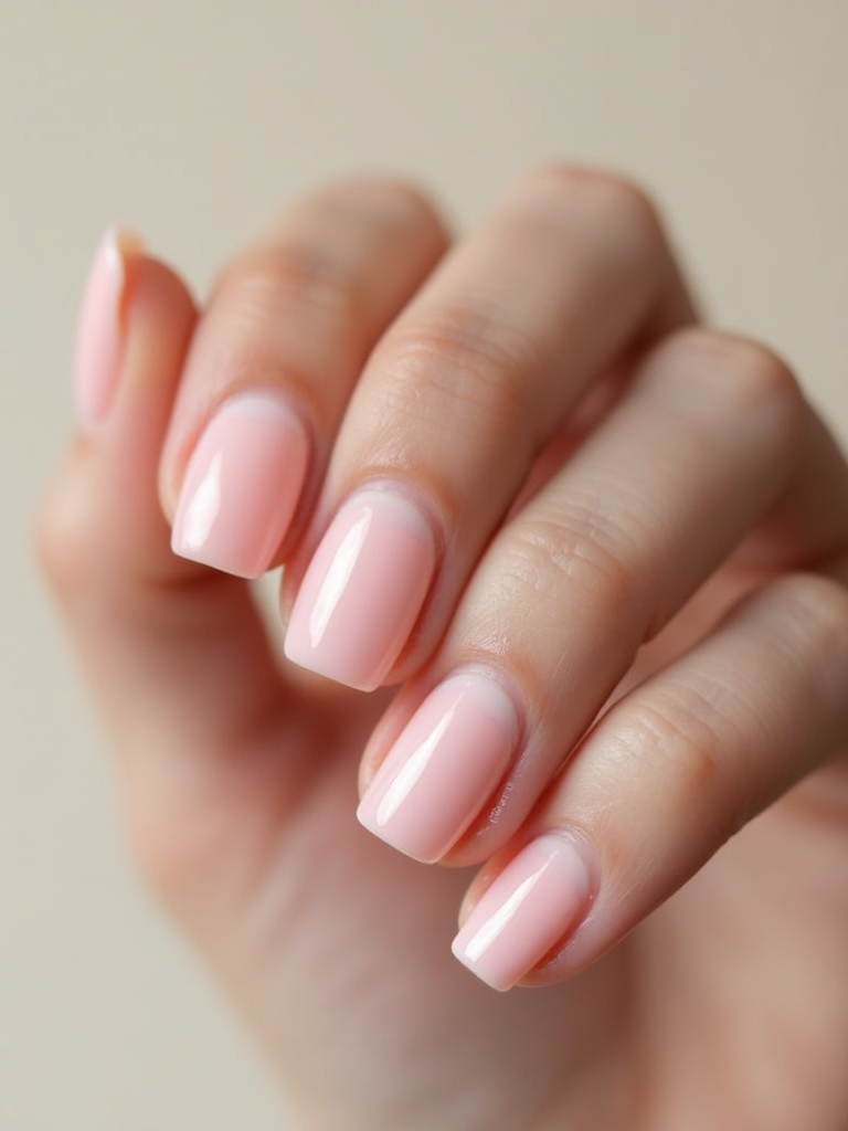 sheer pink halo nails